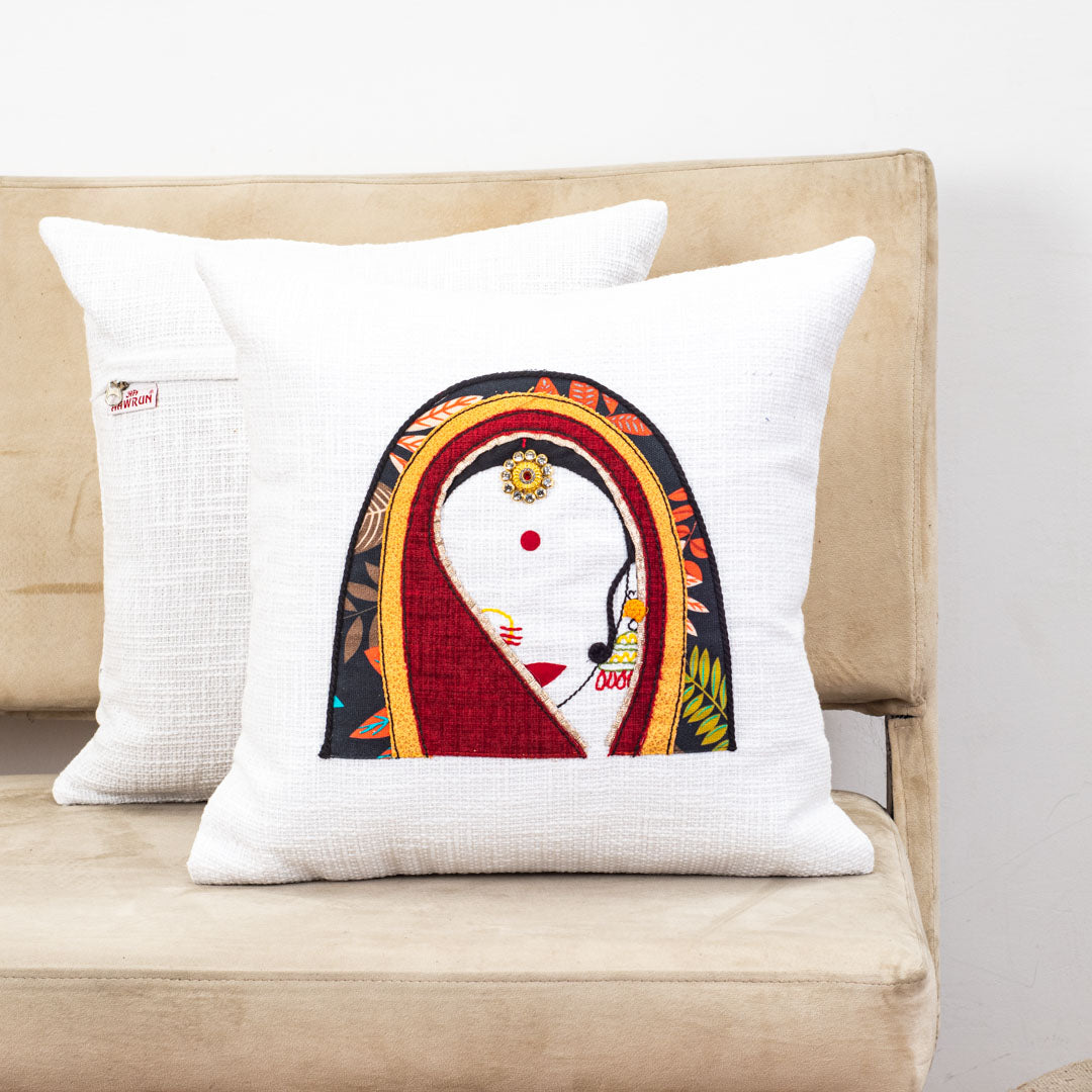 MR. RAJASTHAN And MRS. RAJASTHAN Combo Traditional Cushion Cover