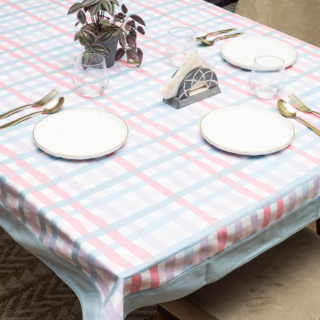 Cotton Check Tablecloth