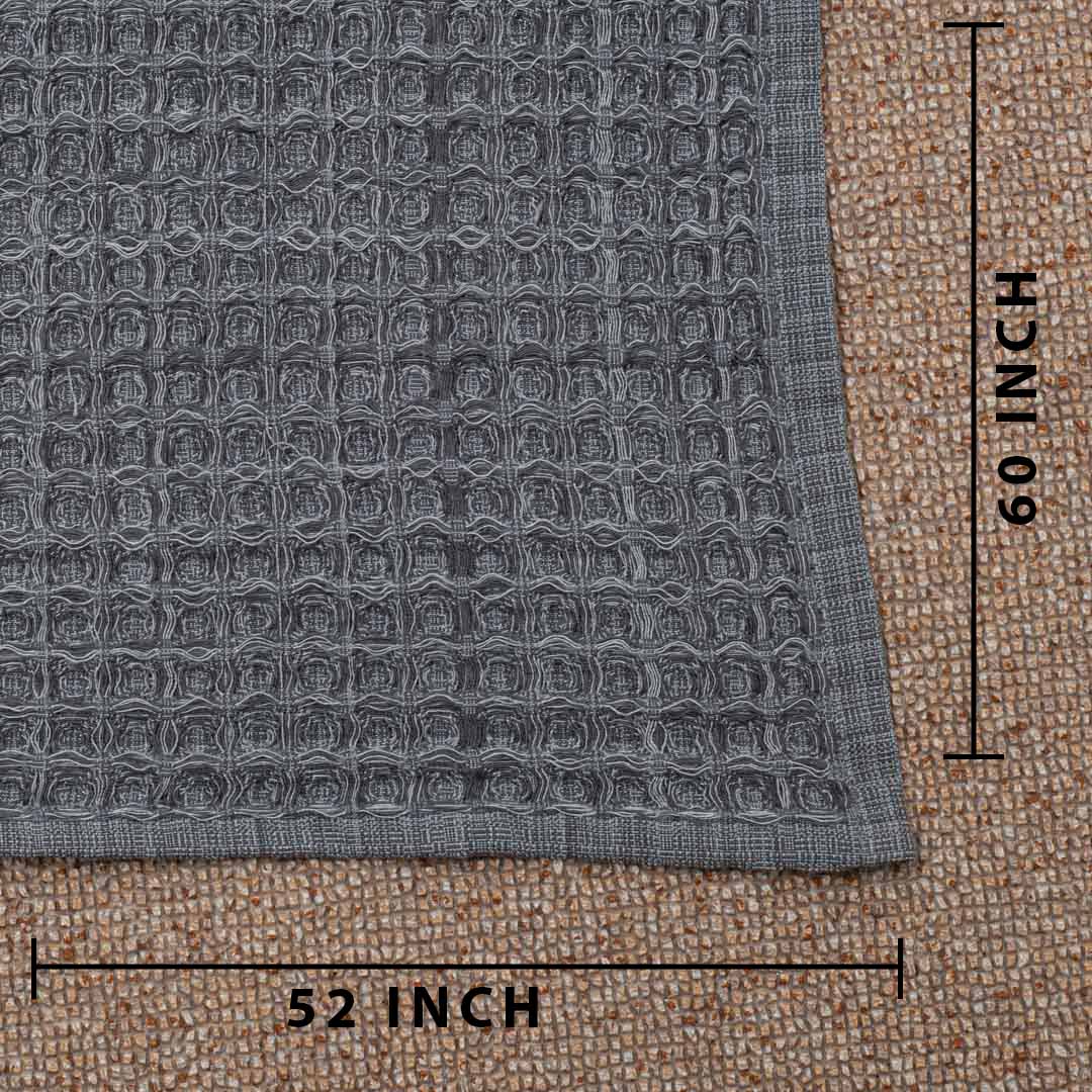 Graphite Grid Cozy Sofa Throw