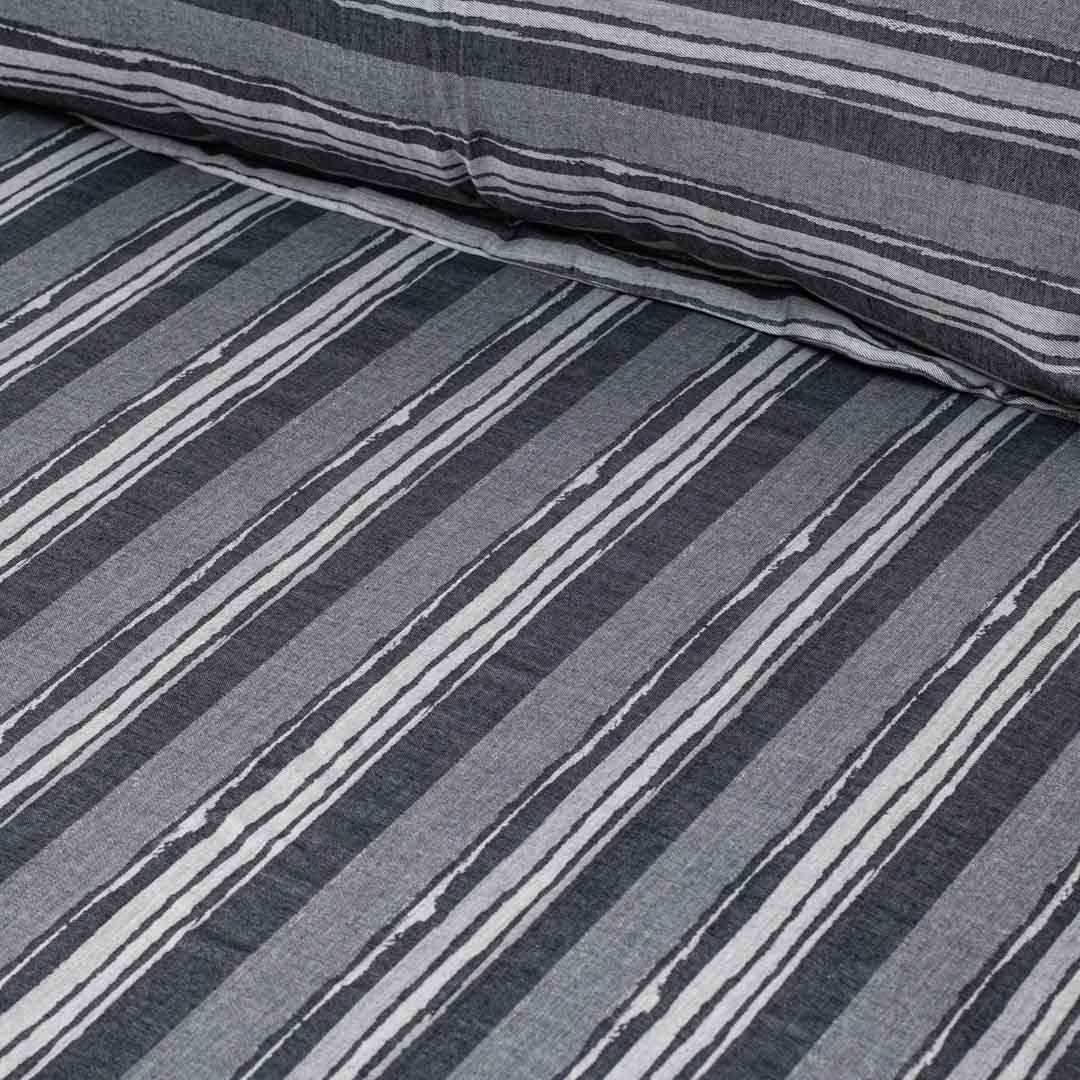 Modern Abstract Stripe Bed Sheet 2pc Pillow Cover 1pc Bed Sheet- D1