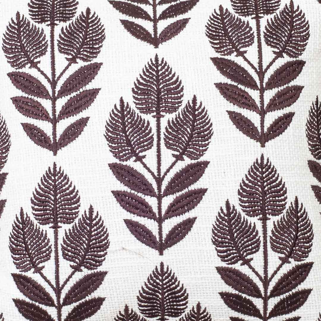 Premium Botanic Elegance Embroidery Cushion Cover