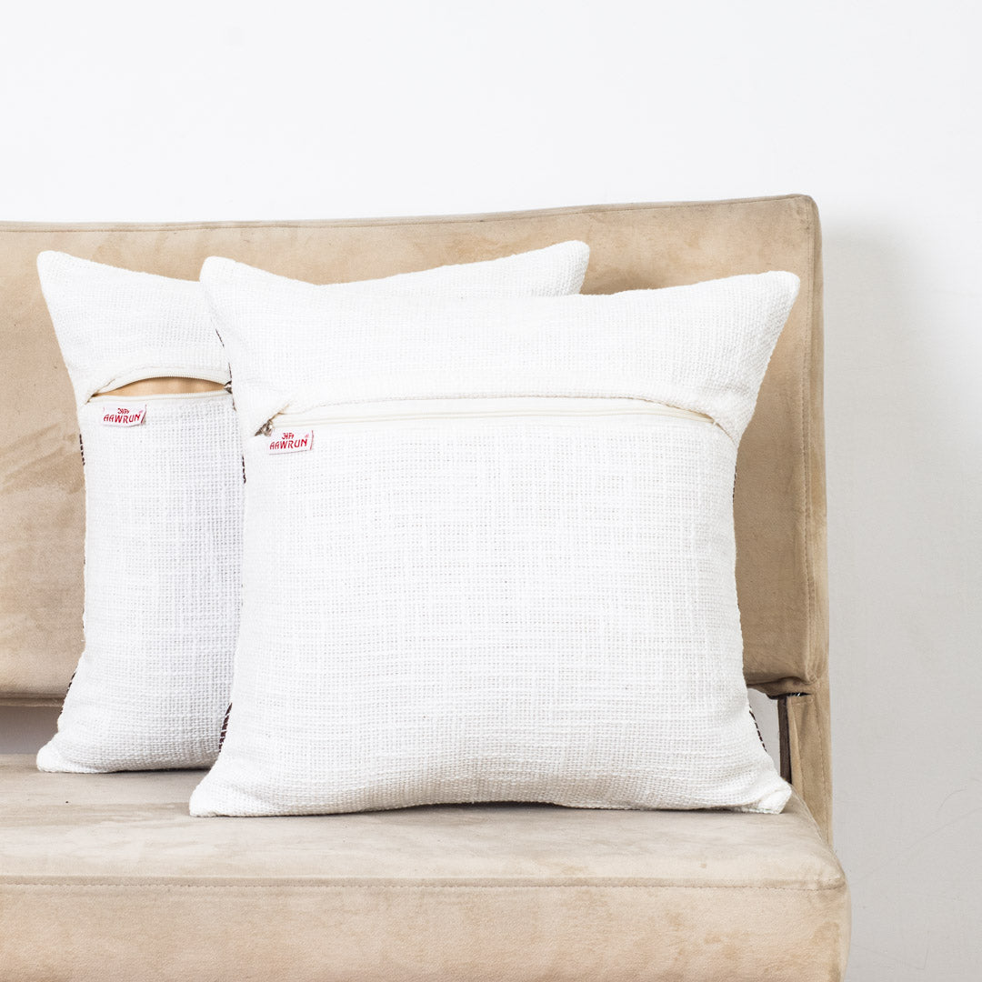 Premium Asian Multi Paisley Embroidery Cushion Cover