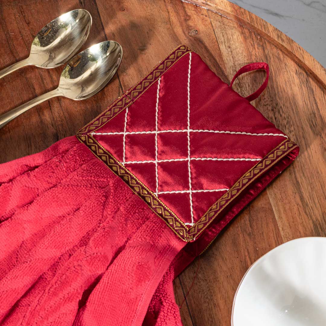 Luxury Kitchen Towel with Satin Quilted