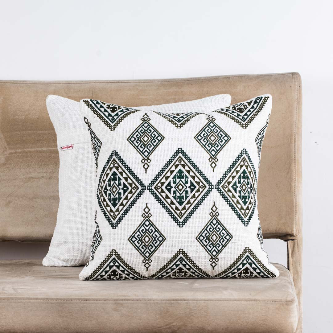 Premium Heritage Embroidery All Over Cushion Cover
