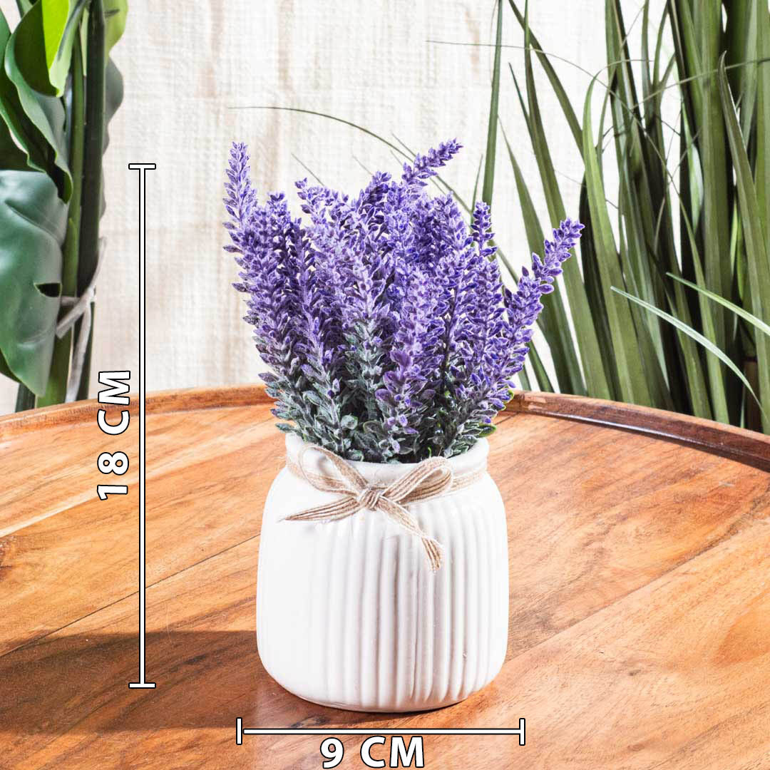 Violet Artificial Flower Pot – 9×18cm PVC Plastic & Nylon