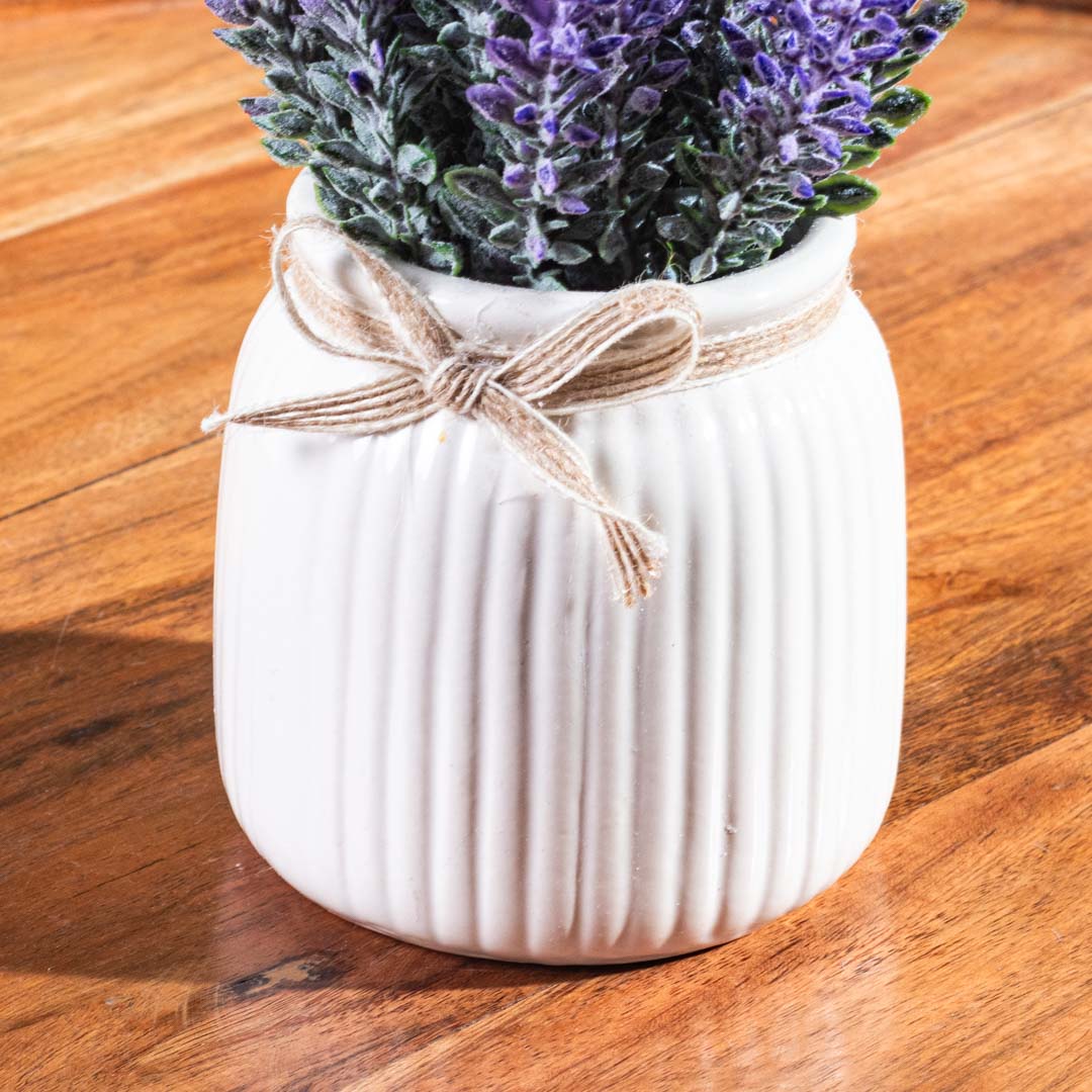 Violet Artificial Flower Pot – 9×18cm PVC Plastic & Nylon