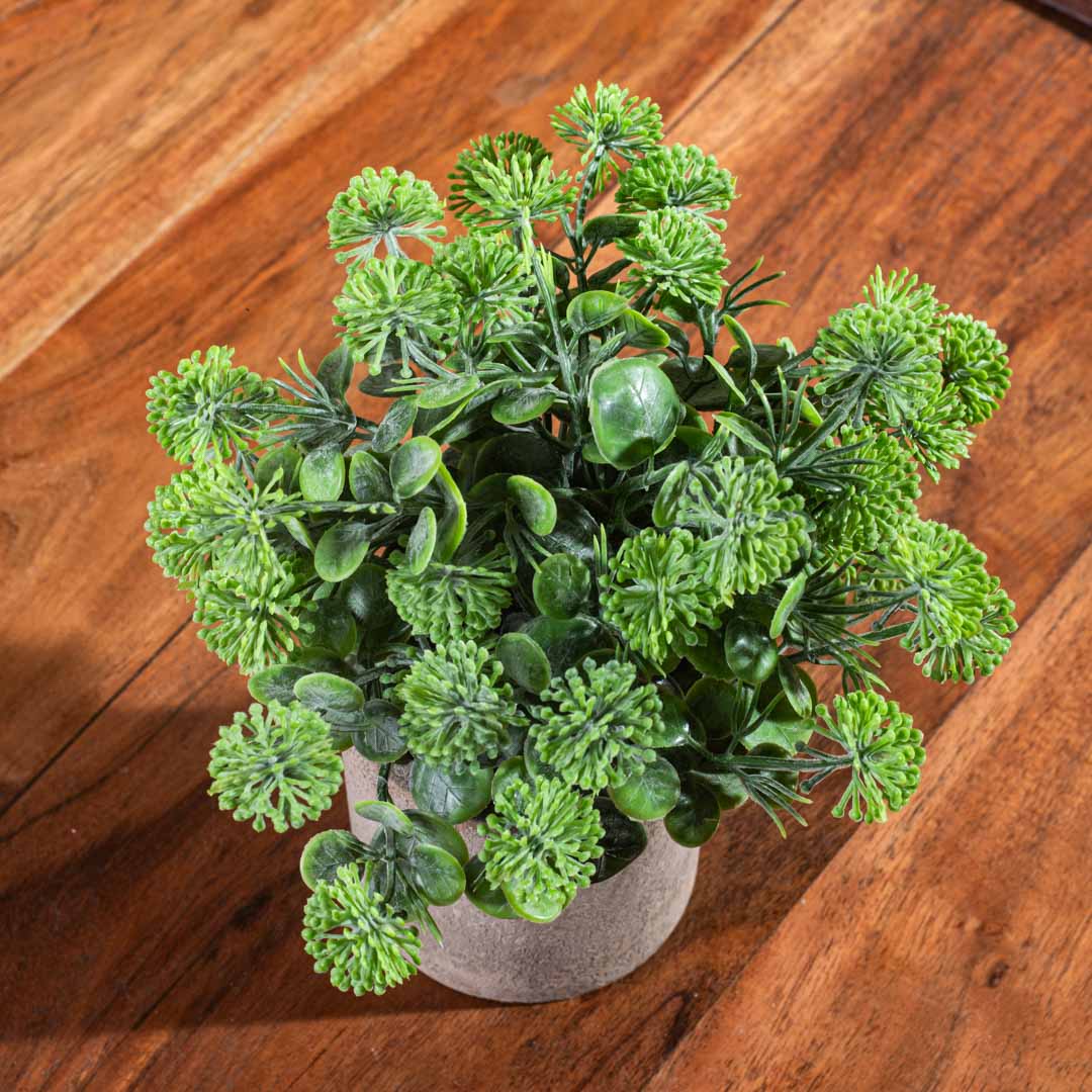 Green Artificial Flower Pot – 11×27cm PVC Plastic & Nylon