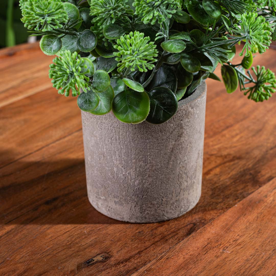 Green Artificial Flower Pot – 11×27cm PVC Plastic & Nylon