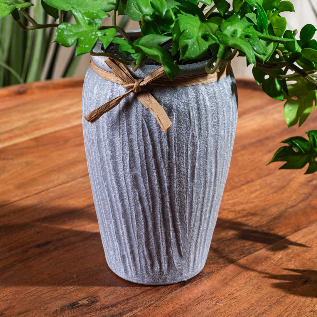 Green Artificial Potted Plant – 6×21cm PVC Plastic & Nylon