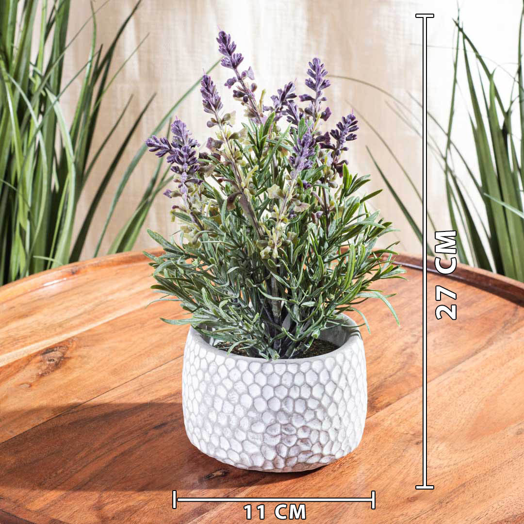 Violet Green Artificial Flower Pot – 11×27cm PVC Plastic & Nylon