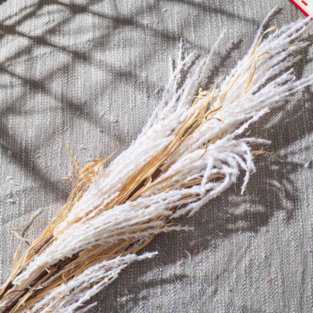 Cream Artificial Flower Bunch – 84cm PVC & Nylon