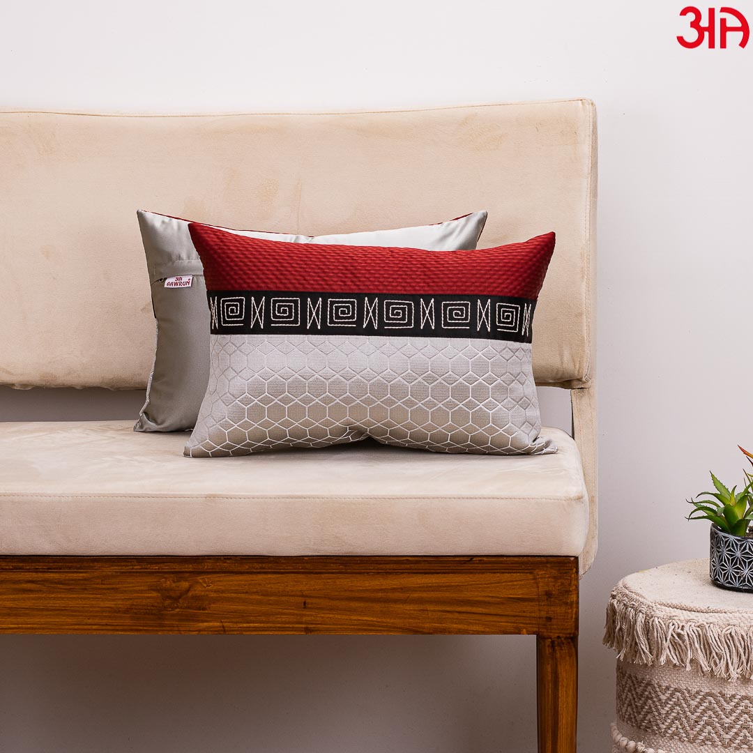 Hexagon Pattern Embossed Cushion Cover