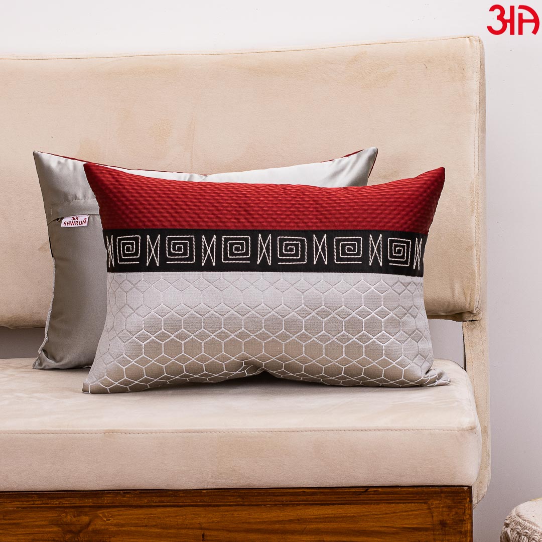 Hexagon Pattern Embossed Cushion Cover