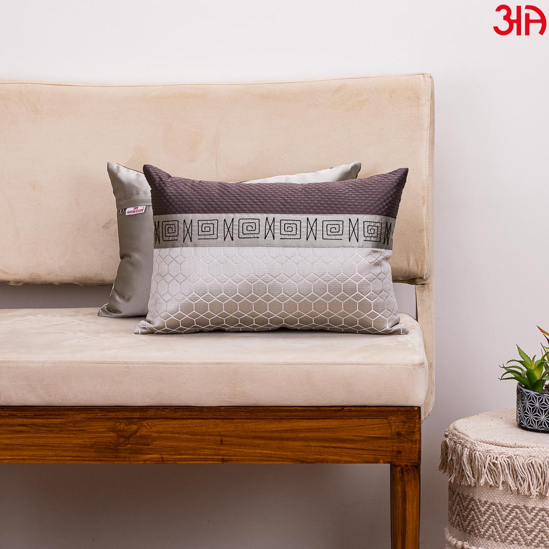 Hexagon Pattern Embossed Cushion Cover