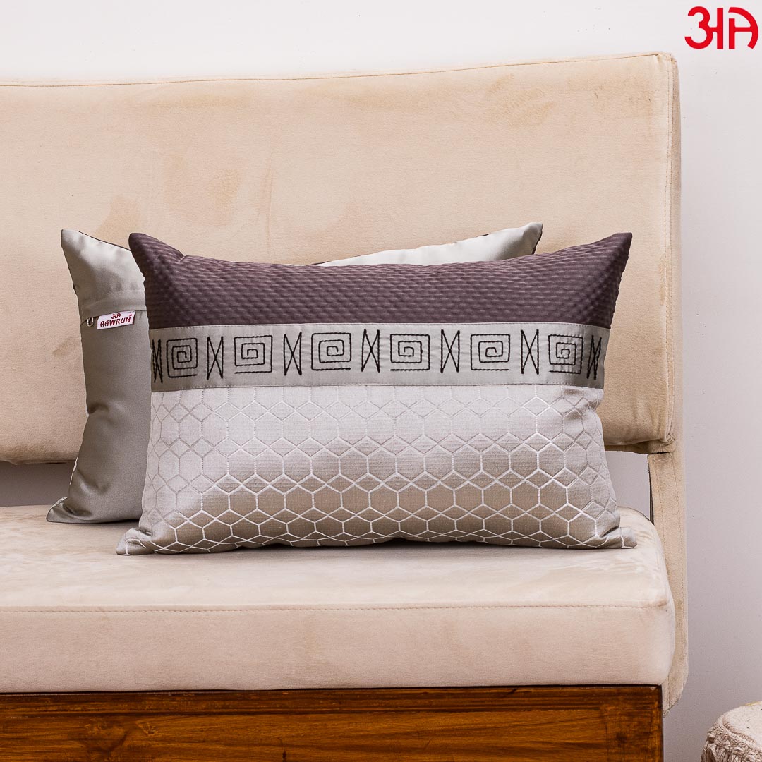 Hexagon Pattern Embossed Cushion Cover