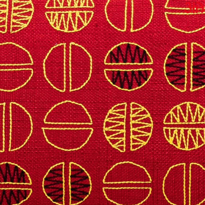 Coffee Bean Threadwork Cushion Cover