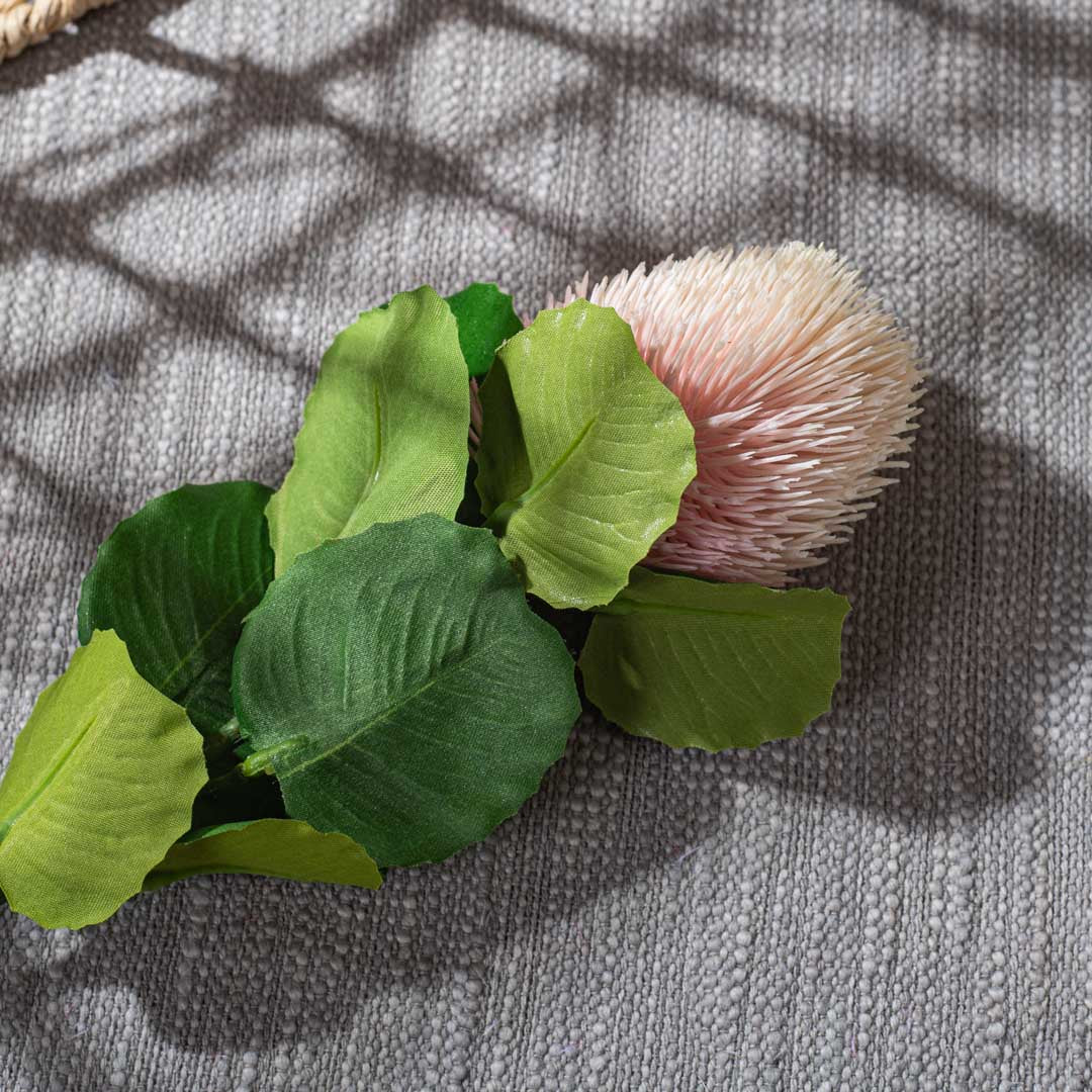 Cream Pink Artificial Flower Bunch – 59cm PVC & Nylon