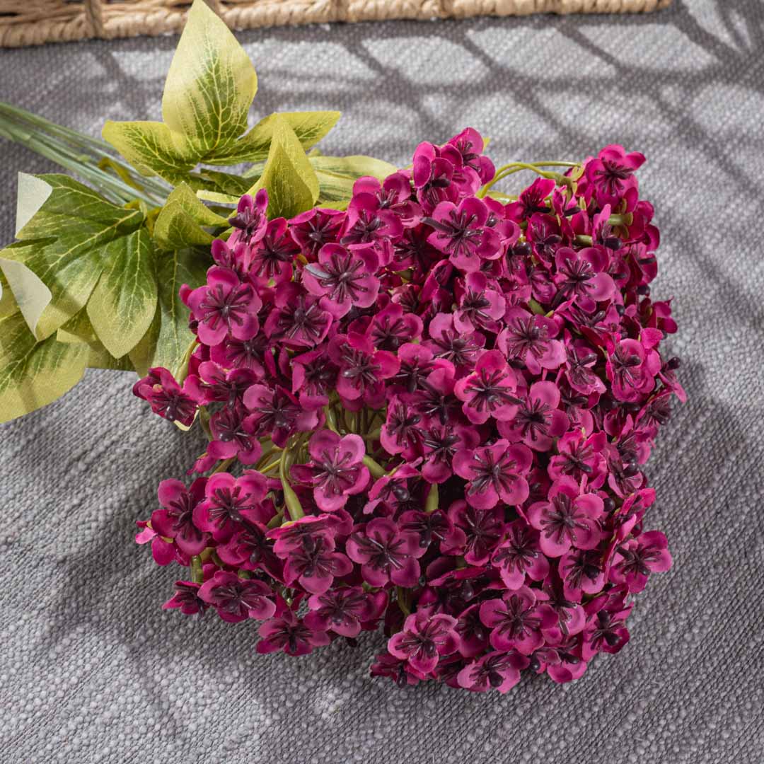 Pink Artificial Flower Bunch – 45cm PVC & Nylon