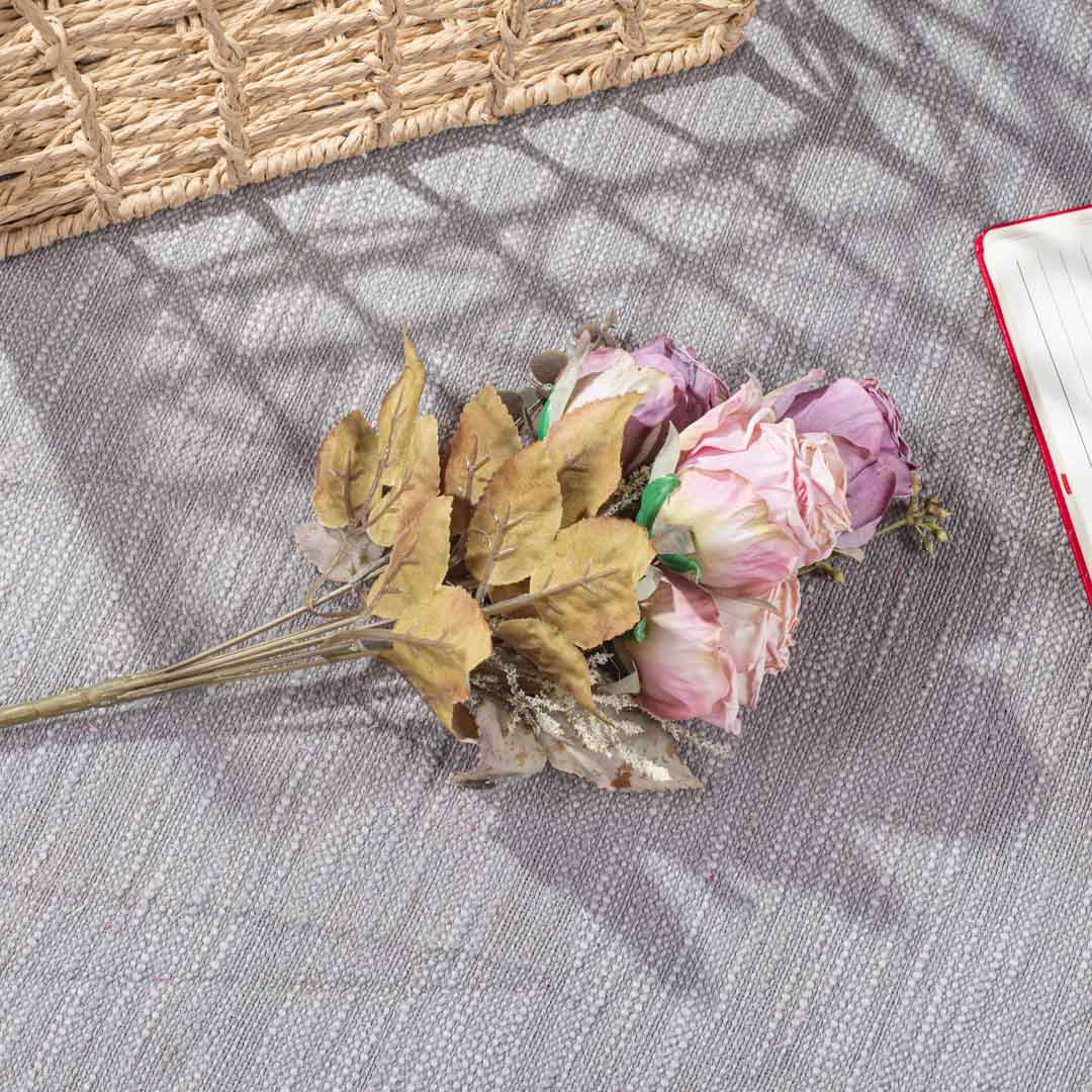 PinkViolet Artificial Flower Bunch – 54cm PVC & Nylon