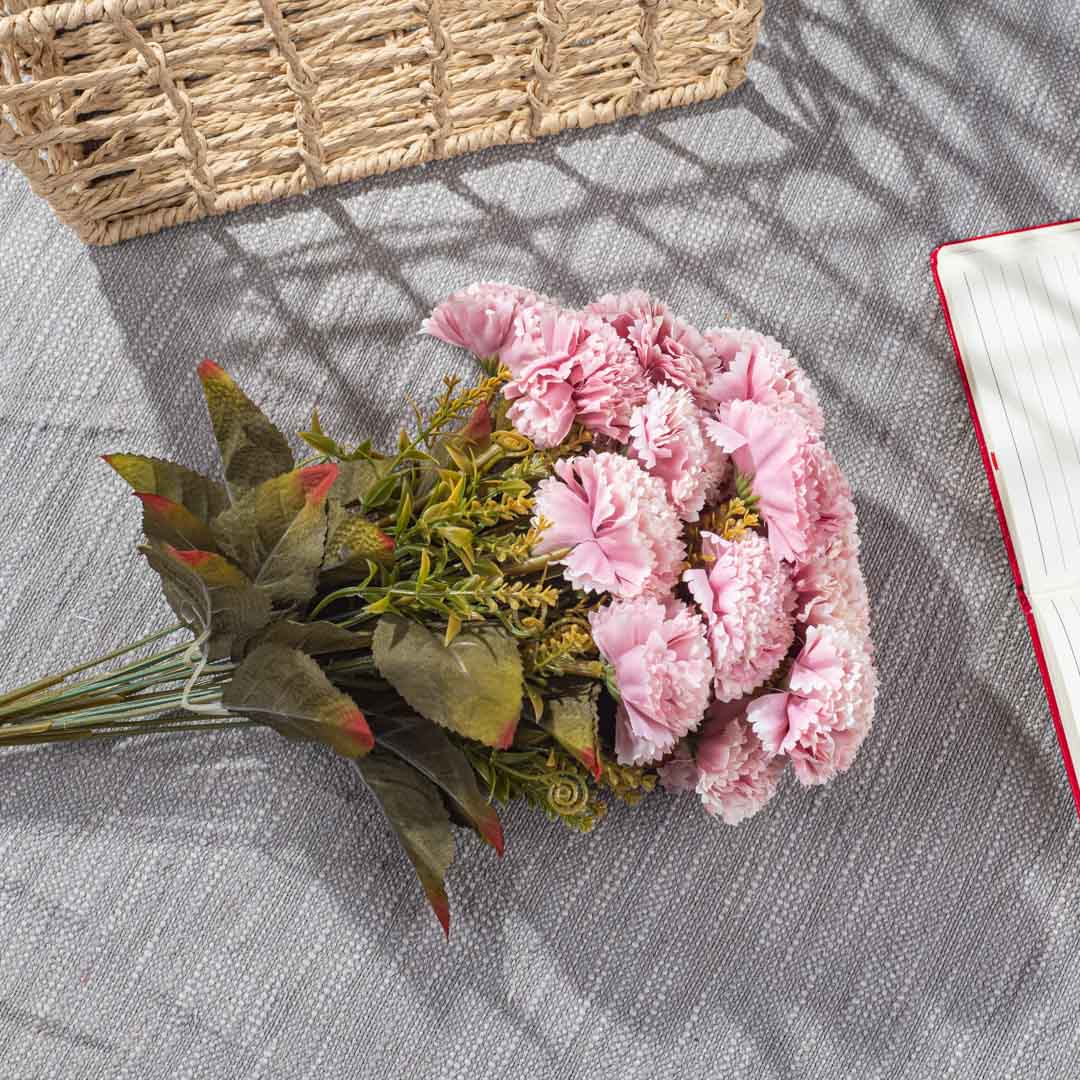 Pink Artificial Flower Bunch – 45cm PVC & Nylon-1