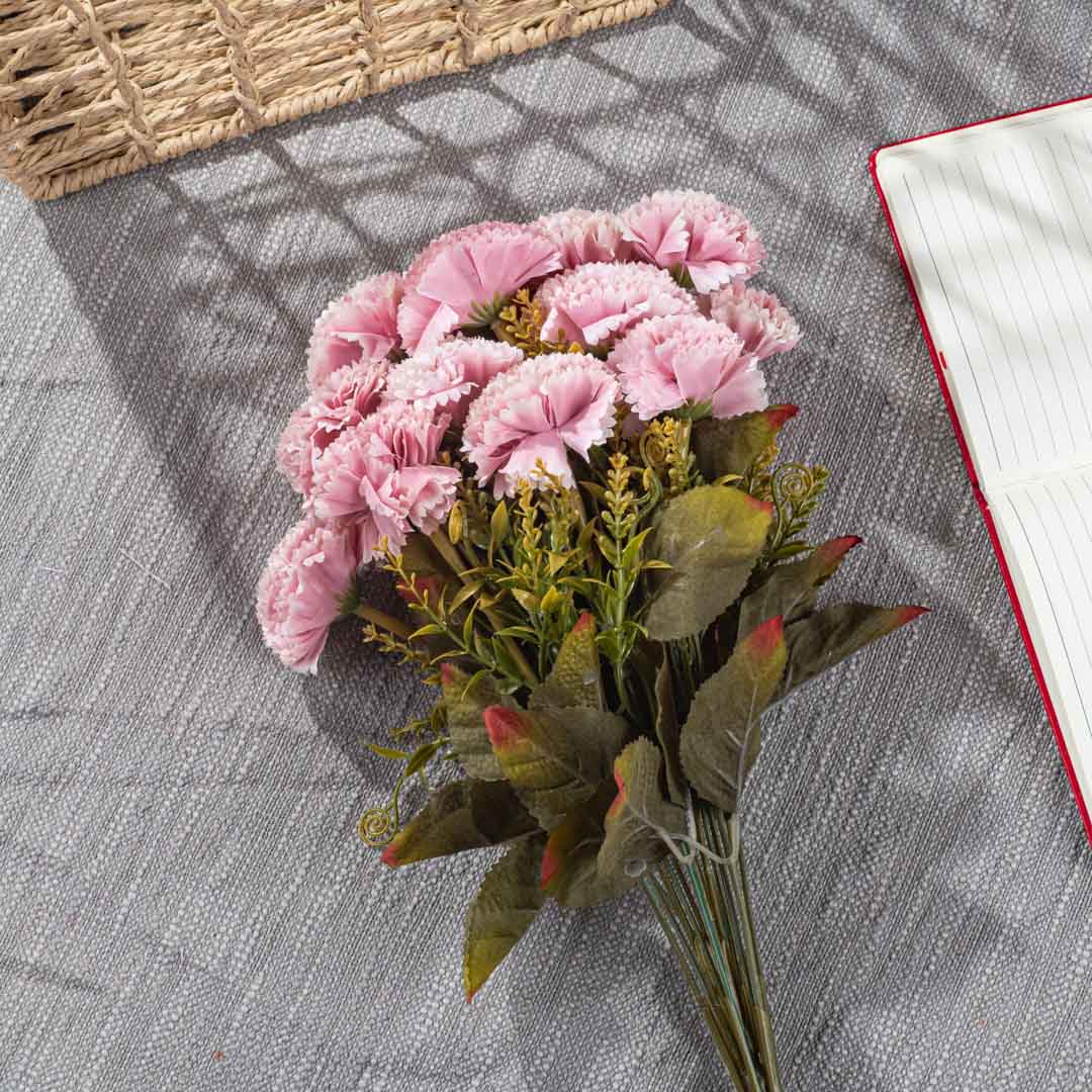 Pink Artificial Flower Bunch – 45cm PVC & Nylon-1