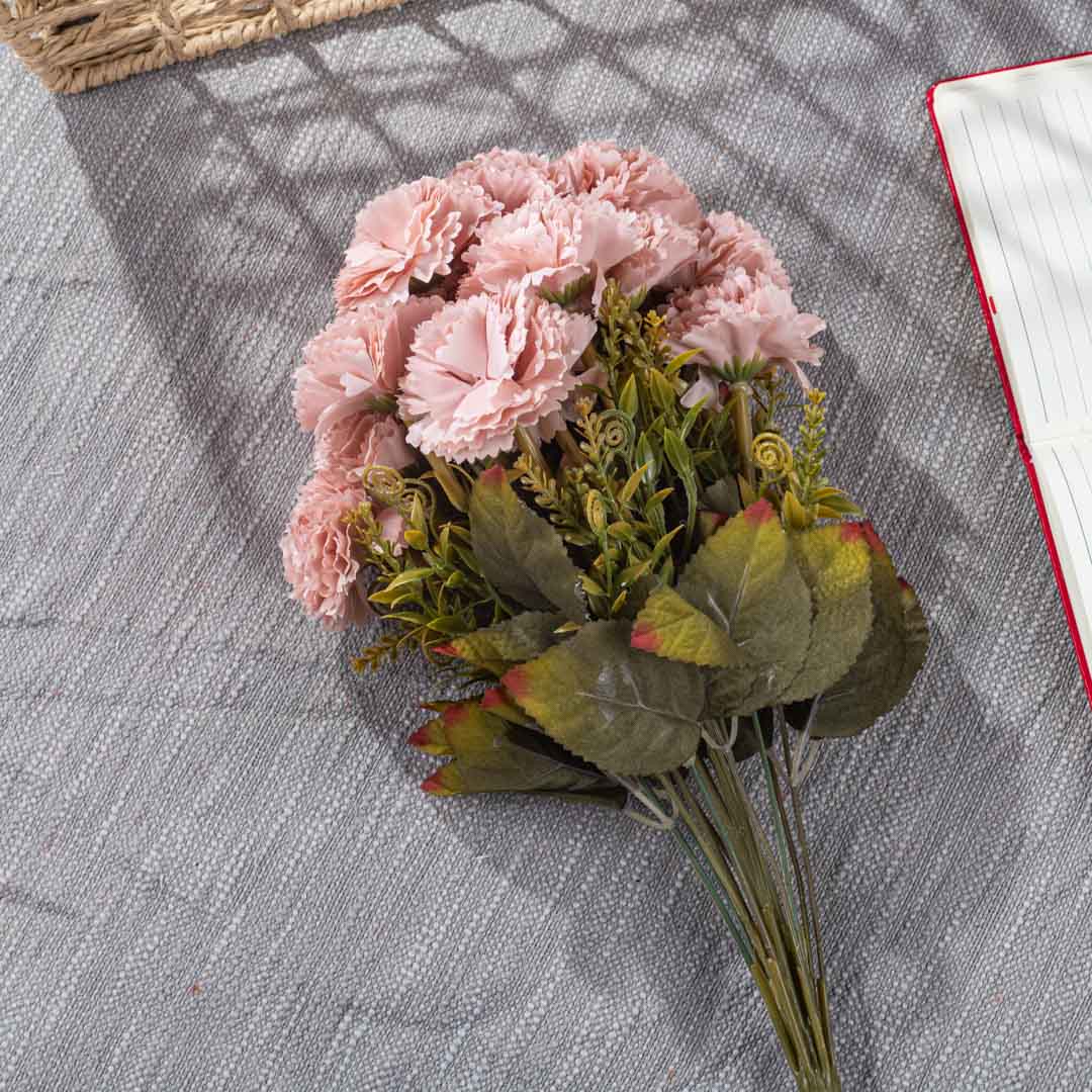 Peach Artificial Flower Bunch – 45cm PVC & Nylon