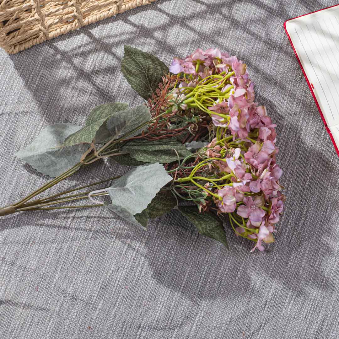 Pink Artificial Flower Bunch – 42cm PVC & Nylon