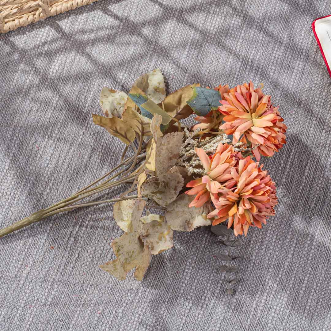 Yellow Artificial Flower Bunch – 31cm PVC & Nylon