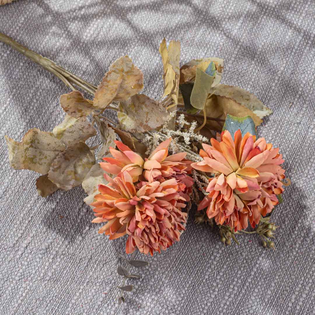 Yellow Artificial Flower Bunch – 31cm PVC & Nylon