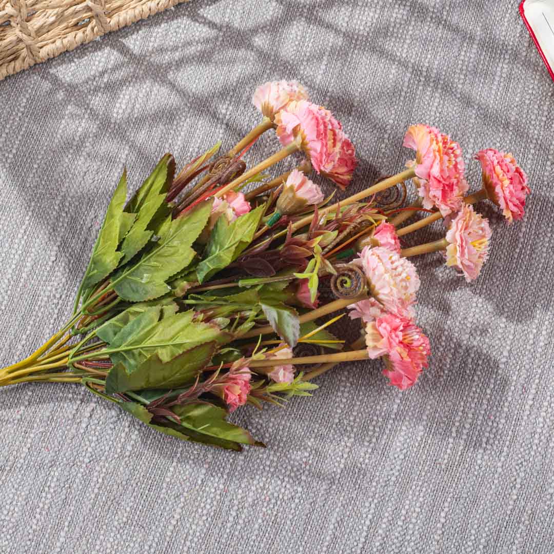PinkPeach Artificial Flower Bunch – 41cm PVC & Nylon