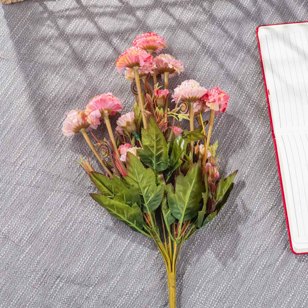 PinkPeach Artificial Flower Bunch – 41cm PVC & Nylon