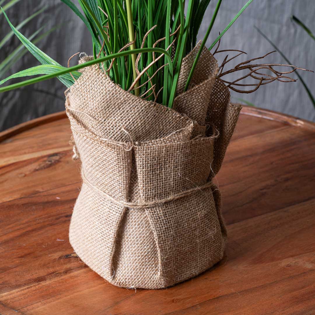 Green Artificial Flower Bunch – 12×50cm PVC Plastic & Nylon