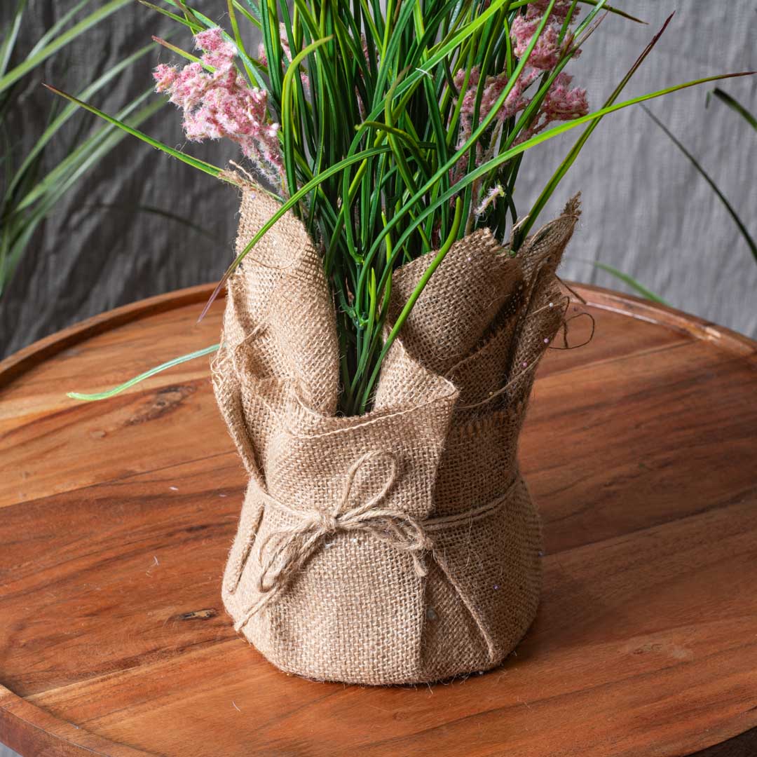 Baby Pink Artificial Flower Bunch – 14×53cm PVC Plastic & Nylon