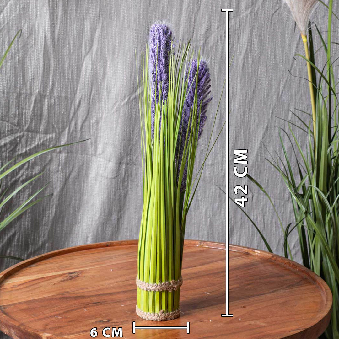 Violet Artificial Flower Bunch – 6×42cm PVC Plastic & Nylon