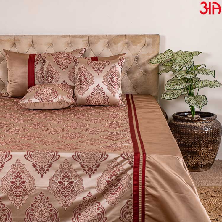 Copper King Size (100x108)-Inch Bedcover Set (1+2+2)