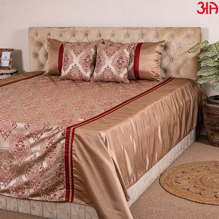 Copper King Size (100x108)-Inch Bedcover Set (1+2+2)