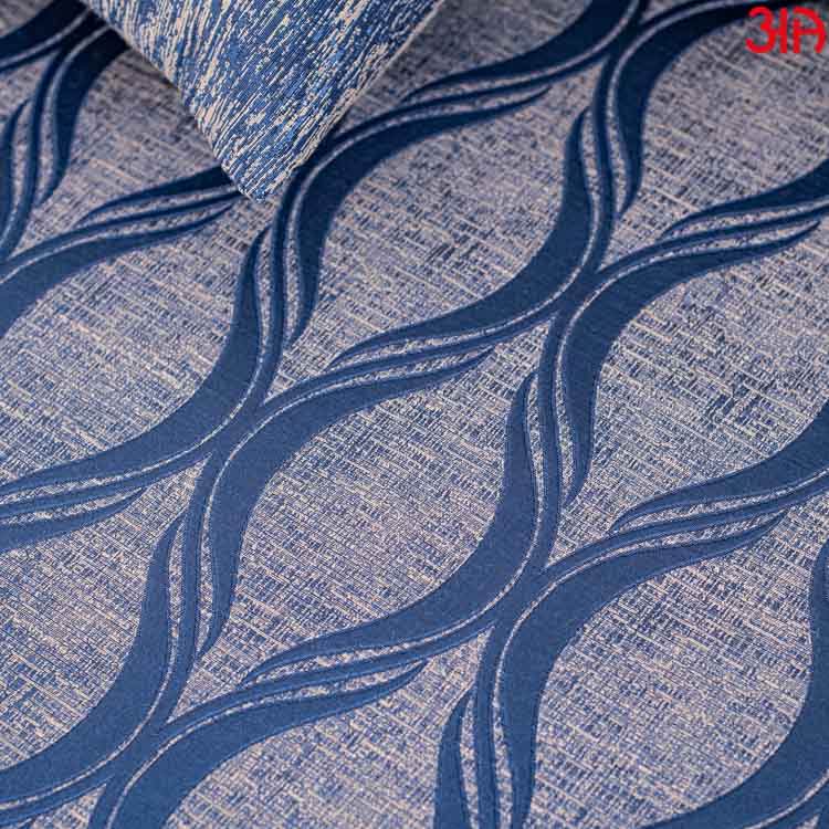 Blue Jacquard King Size (100x108)-Inch Bedcover Set (1+2+2)