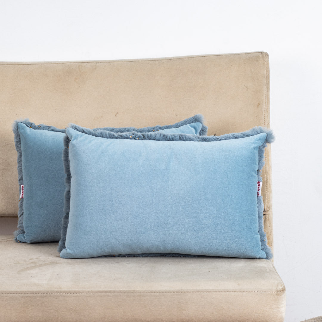 Velvet & Fur Foil Print Cushion – 12X18&