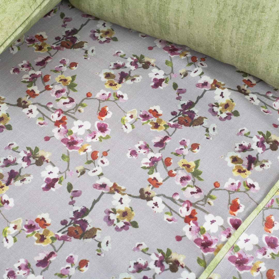 Elegant Floral Garden Cotton Bedspread – 108×108″ | Design 5