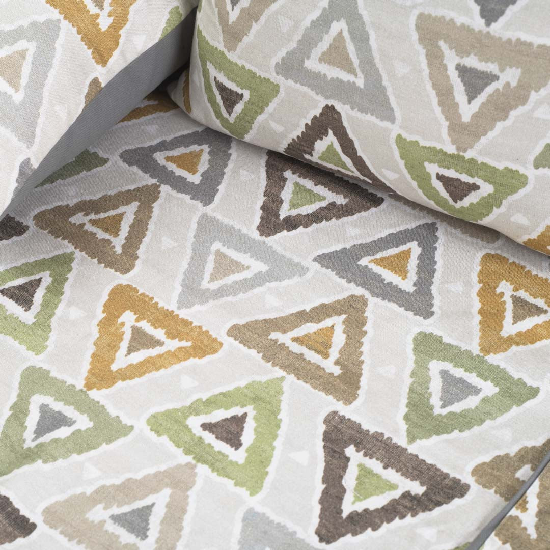 Earthline Geometry Luxury Cotton Bedspread – 108×108″ | Design 13