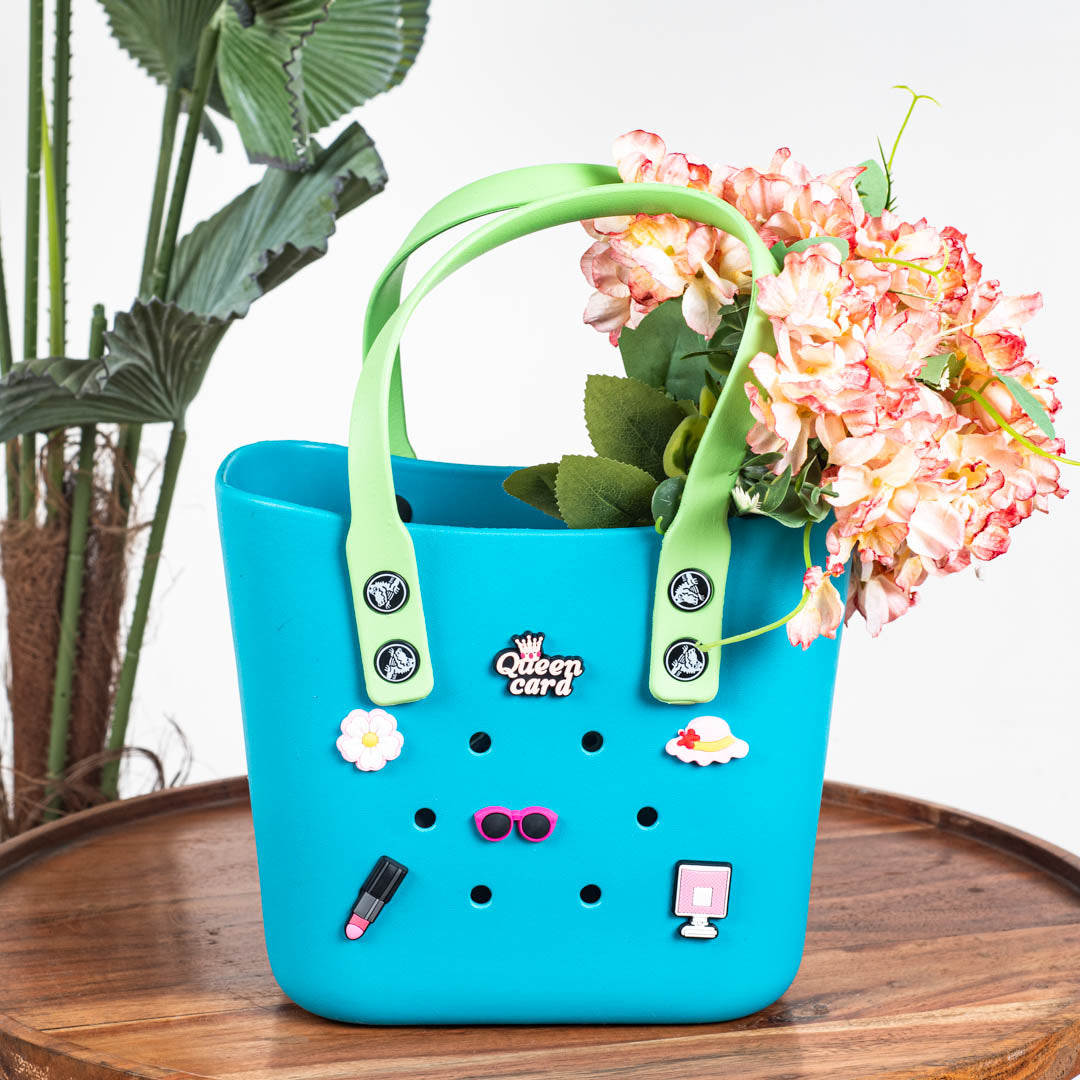 Croc-Inspired EVA Silicone Mini Tote – 20×20 CM