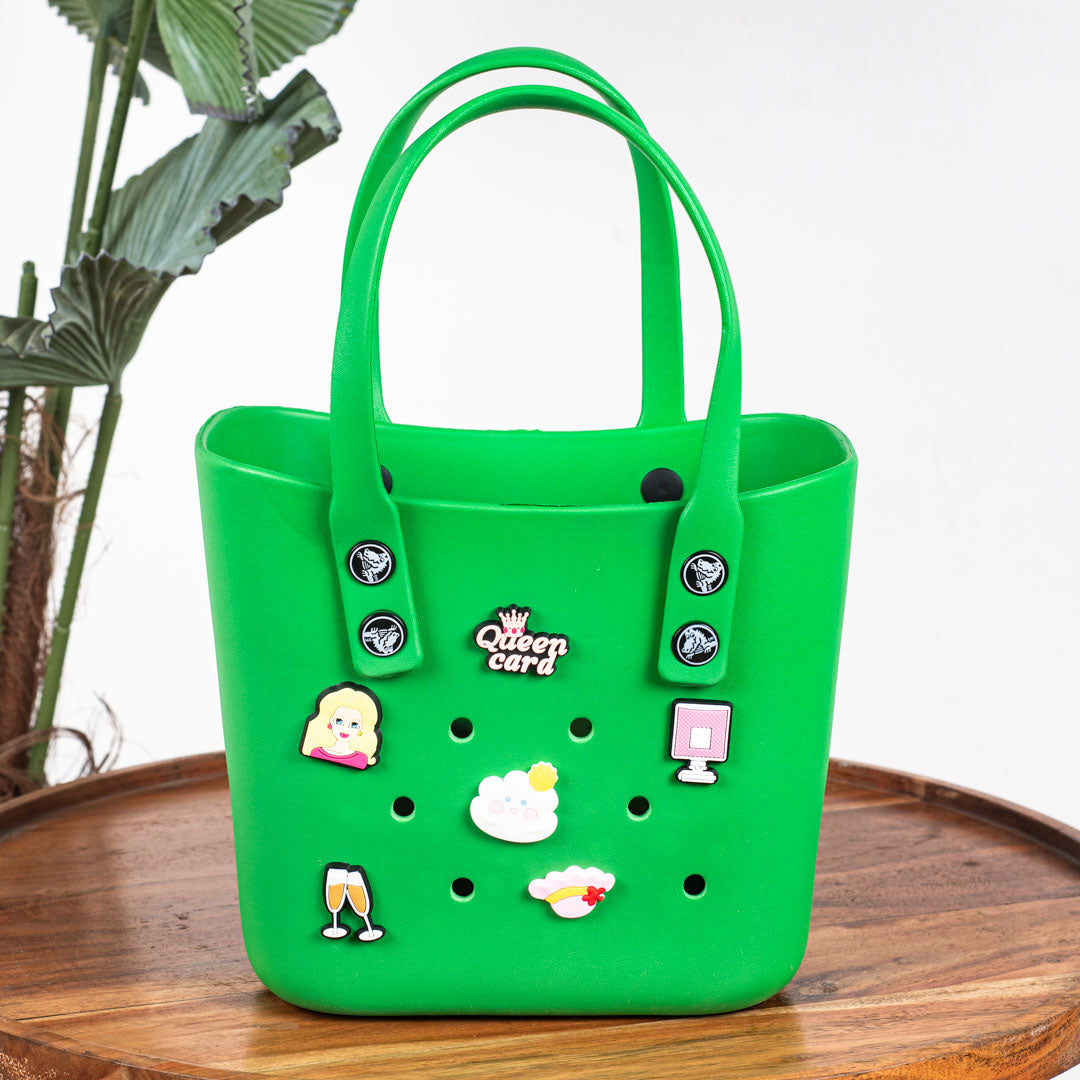 Croc-Inspired EVA Silicone Mini Tote – 20×20 CM