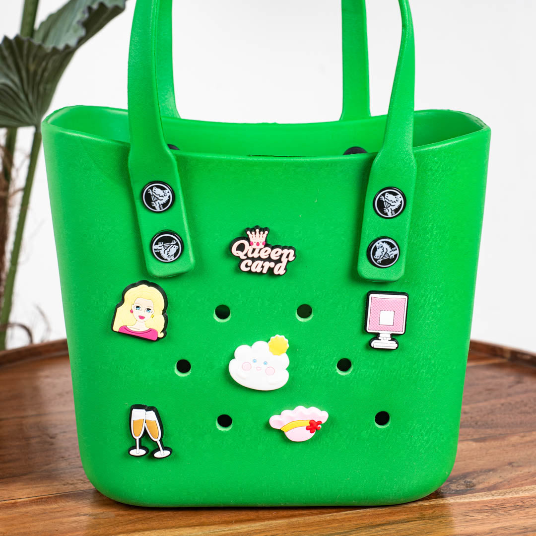 Croc-Inspired EVA Silicone Mini Tote – 20×20 CM