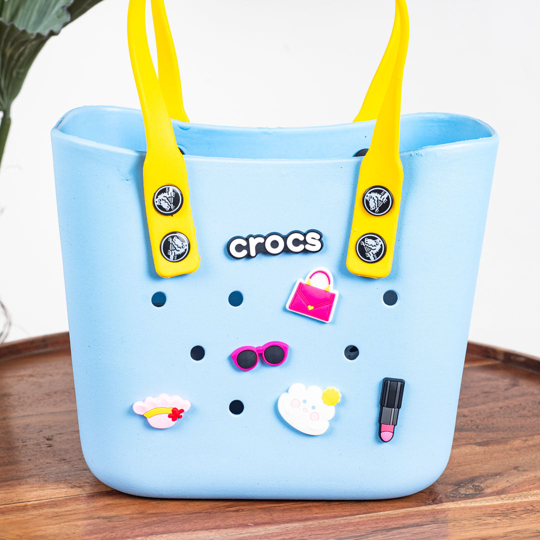 Croc-Inspired EVA Silicone Mini Tote – 20×20 CM