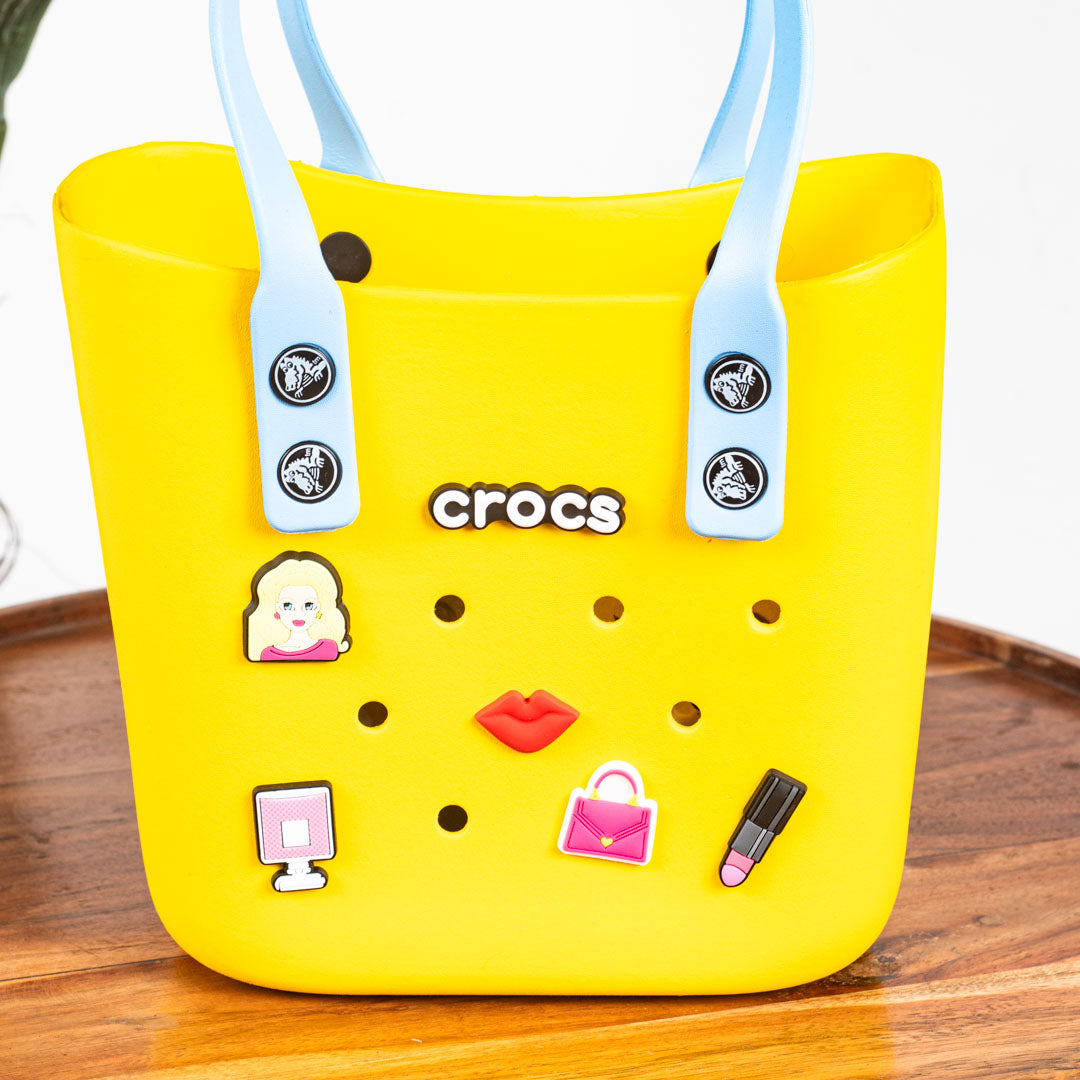 Croc-Inspired EVA Silicone Mini Tote – 20×20 CM