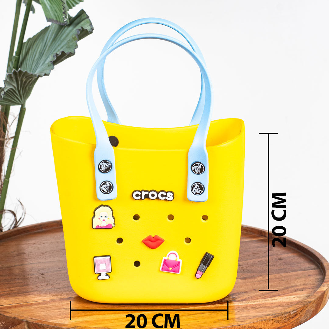 Croc-Inspired EVA Silicone Mini Tote – 20×20 CM