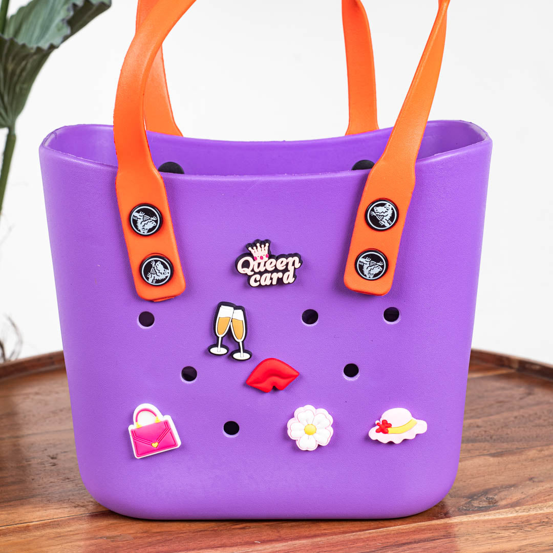 Croc-Inspired EVA Silicone Mini Tote – 20×20 CM