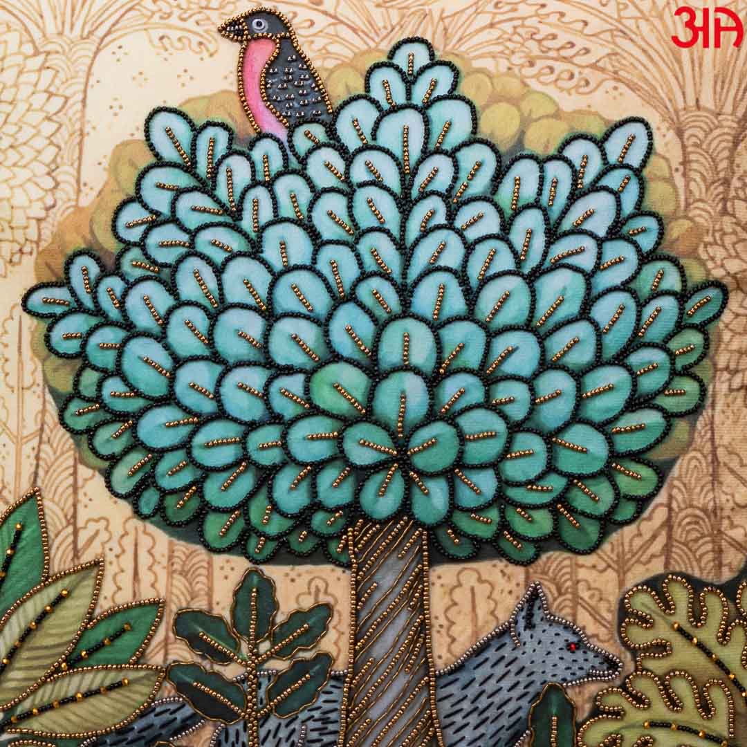 Rain Forest Design Velvet Cushion Cover