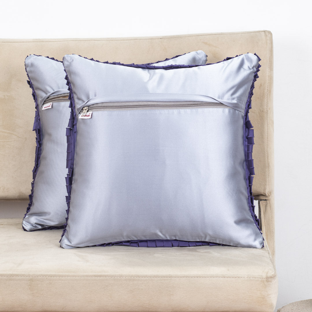 Luxury Handcrafted Satin Cushion Cover – 16×16″ (SHD-)