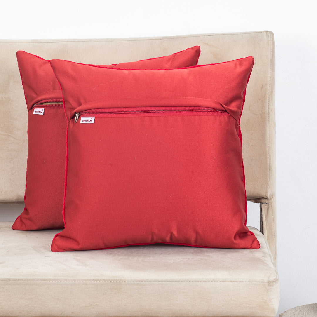 Textured Chain Velvet Cushion Cover – 16×16″